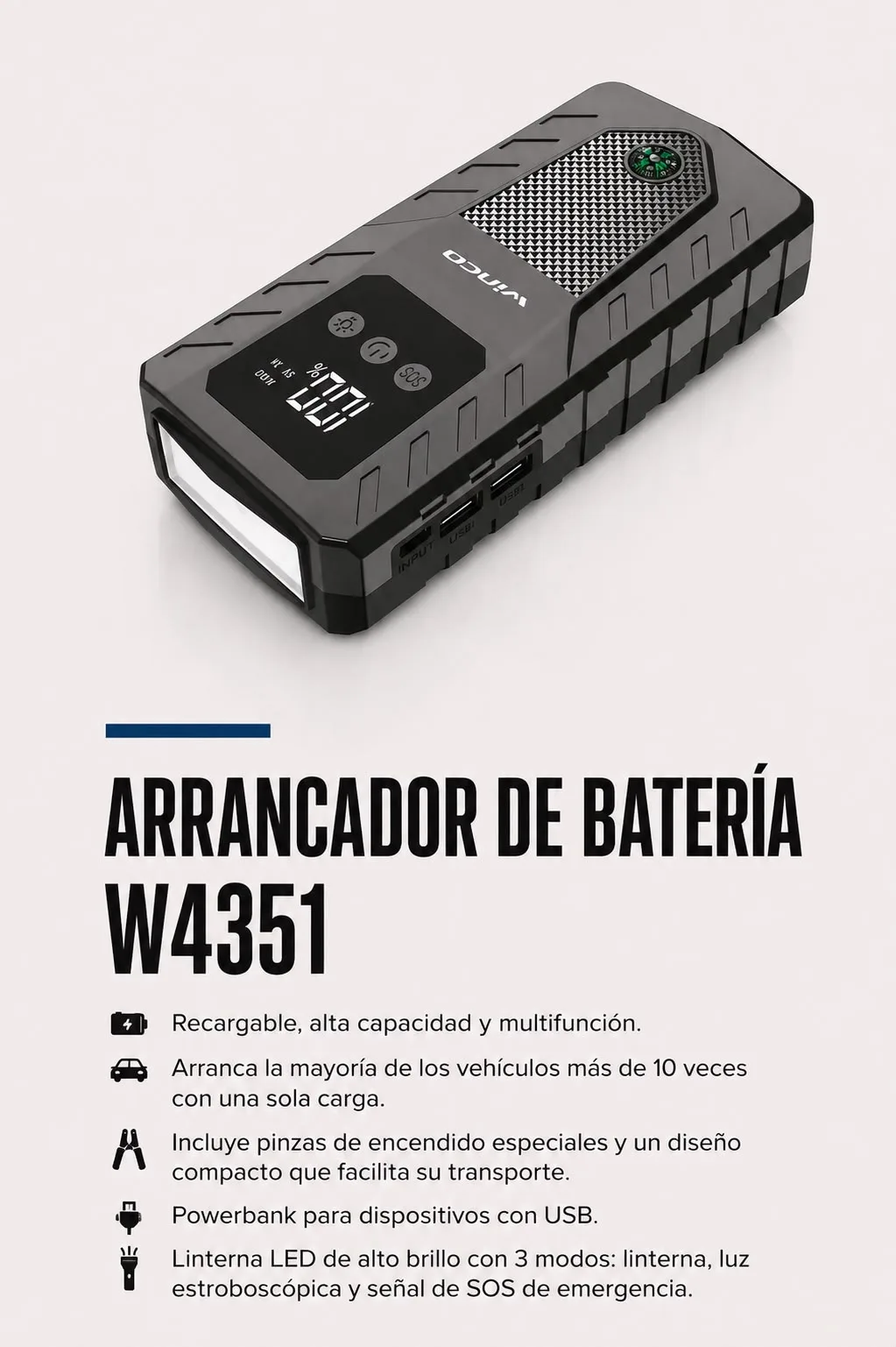 Arrancador de Bateria Winco