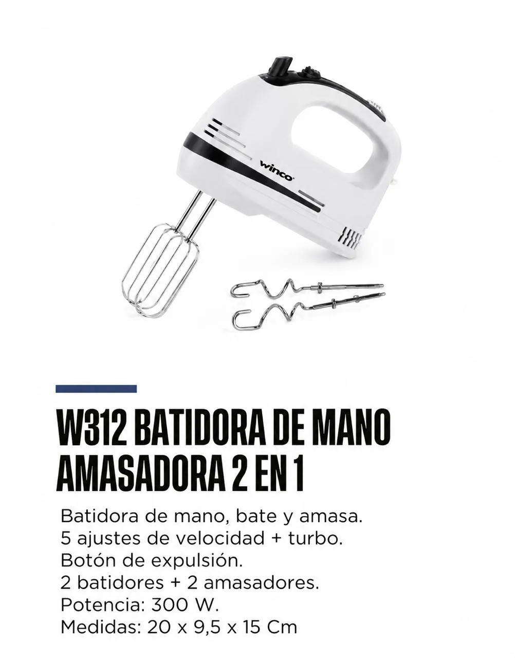 Batidora de mano Winco