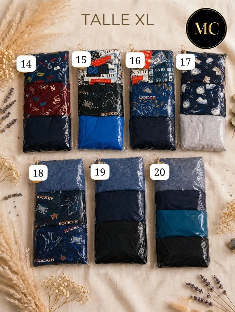 MC16 Boxers Uomo  T XL Packs x3