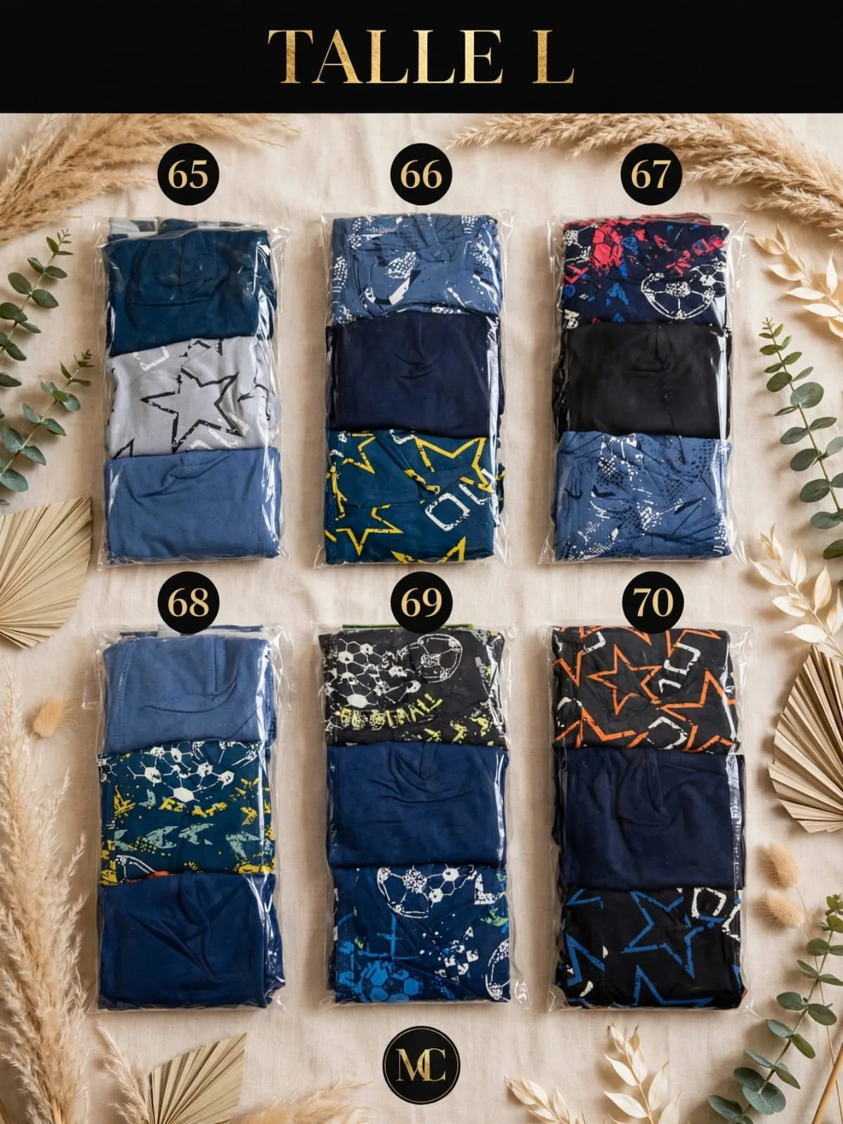 MC16 Pack x3 Boxers UOMO talle L